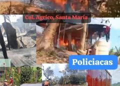 Humilde vivienda es consumida por el fuego, familia se queda sin nada, perdió todo.