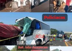 Información actualizada del accidente múltiple en autopista Isla -Acayucan del Km 128.