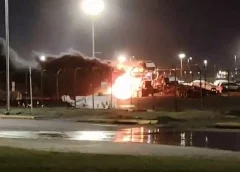 Confirma ASIPONA incendio de tráiler ‘madrina’ en recinto portuario de Veracruz