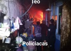 Incendio de vivienda en Huatusco moviliza a grupos de auxilio y policía