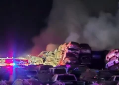 Reportan se incendia pensión de vehículos de Fiscalía de Sinaloa, que estaba siendo investigada