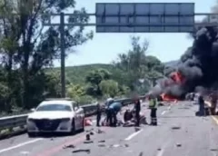 Reportan trágico accidente en la autopista Guadalajara–Tepic: choque múltiple deja varios f4ll3cidos.