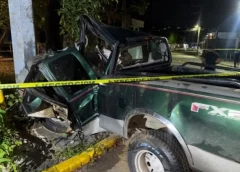 Muere masculino en trágico accidente, cuando conducía una camioneta en Poza Rica, Veracruz.
