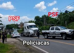 ASEGURAN TRACTOCAMIÓN PRESUNTAMENTE ROBADO EN TLAPACOYAN; UN SOSPECHOSO FUE DETENIDO.