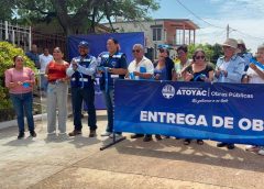 Autoridades municipales de Atoyac hacen jornada de entrega de obras públicas en la Congregación Miguel Alemán (Potrero Nuevo)