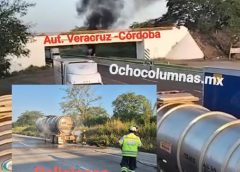 ¡SE INCENDIA PIPA Y PROVOCA CIERRE EN LA CÓRDOBA–VERACRUZ!