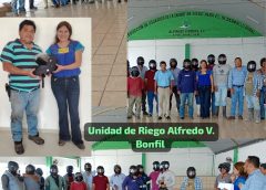 Entrega Unidad de Riego Alfredo V. Bonfil cascos de seguridad con certificación a sus trabajadores.
