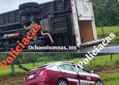 Se registra trágico choque en la federal 145 entre Ciudad Isla y Juan Rodríguez Clara, Veracruz; taxista pierde la vida