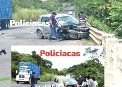 ¡QUEDA DESTROZADO DEL FRENTE! AUTO SE ESTAMPA CONTRA VALLA METÁLICA EN LA FEDERAL CUITLÁHUAC–LA TINAJA!