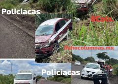 ¡TAXI TERMINA VOLCADO ENTRE CAÑALES , TRAS SALIR DE LA CARRETERA CÓRDOBA-YANGA-CUITLÁHUAC!