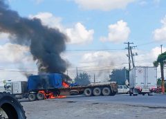 BLOQUEOS, VEHÍCULOS INCENDIADOS Y OPERATIVO FEDERAL SACUDEN TAMAULIPAS